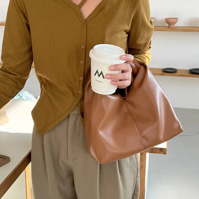 KLARA™ | Leather Twirl Tote Bag
