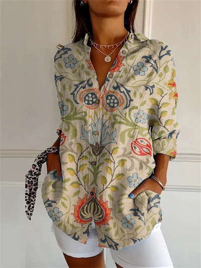 Sophie | Printed Three Quarter Sleeve Shirt