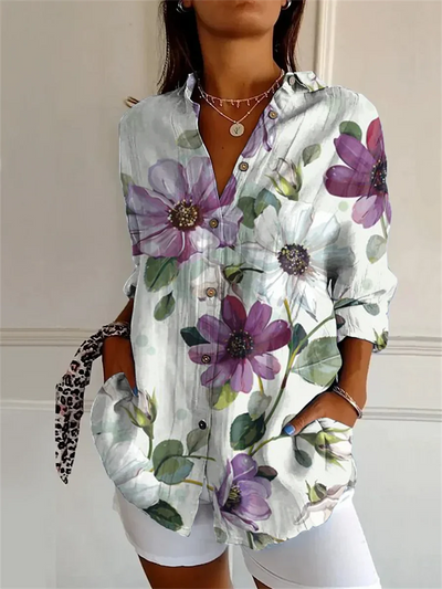 Sophie | Printed Three Quarter Sleeve Shirt