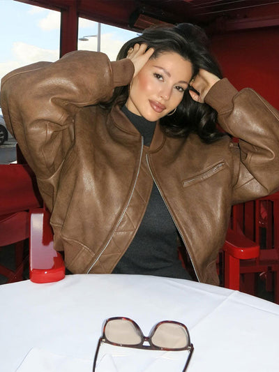 Raven - Leather Bomber