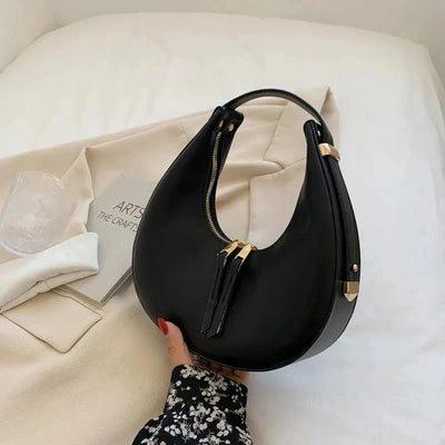 KLARA™ | Halve Moon Leather Handbag