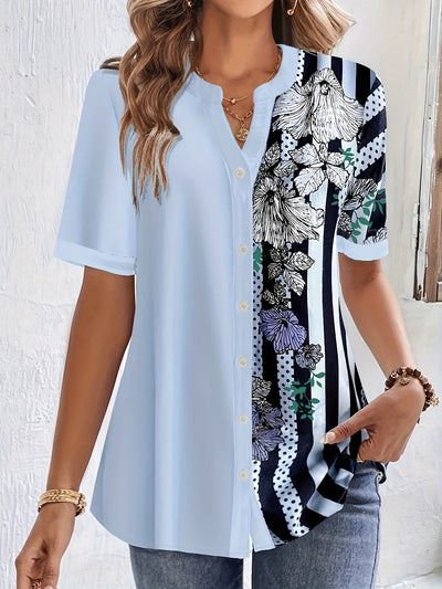 Ava | Striped Print Blouse