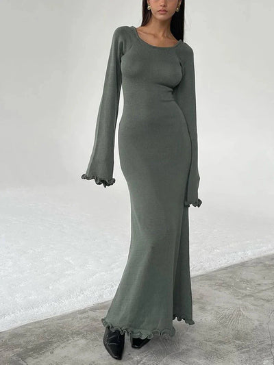 Daisy Comfortable Dress with Open Back