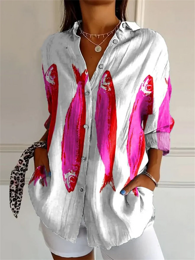 Sophie | Printed Three Quarter Sleeve Shirt