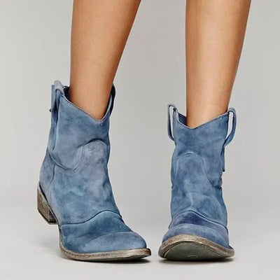 Chloe™ | Vintage Cowboy Ankle Boots