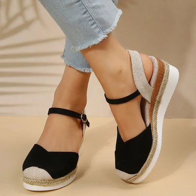 Courtney Closed Toe Wedge Orthopedic Sandals