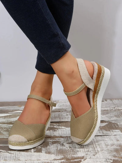 Courtney Closed Toe Wedge Orthopedic Sandals