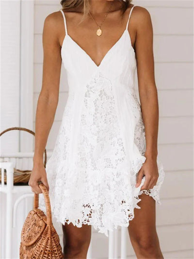 Sheena Women's V-Neck Sleeveless Bohemian Dress