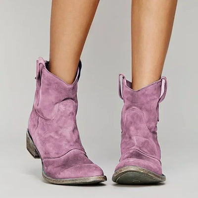 Chloe™ | Vintage Cowboy Ankle Boots