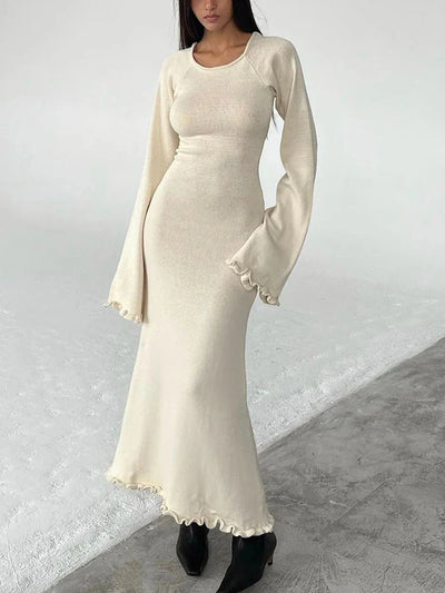 Daisy Comfortable Dress with Open Back