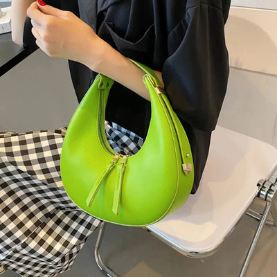 KLARA™ | Halve Moon Leather Handbag