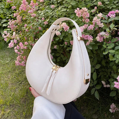 KLARA™ | Halve Moon Leather Handbag