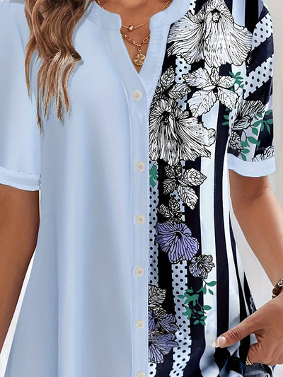 Ava | Striped Print Blouse