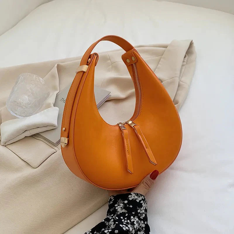 KLARA™ | Halve Moon Leather Handbag