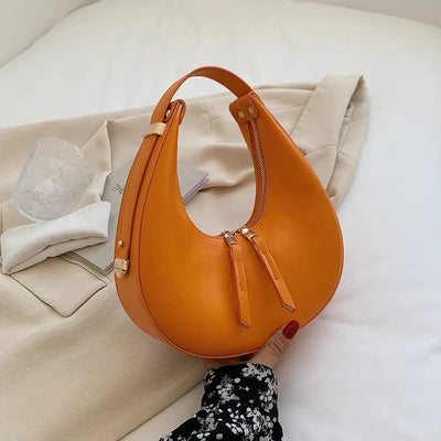KLARA™ | Halve Moon Leather Handbag
