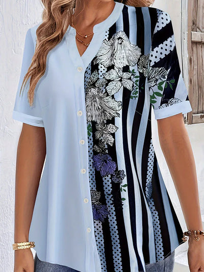 Ava | Striped Print Blouse