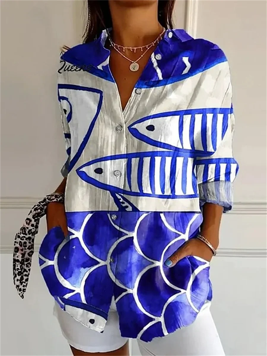 Sophie | Printed Three Quarter Sleeve Shirt