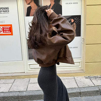 Raven - Leather Bomber