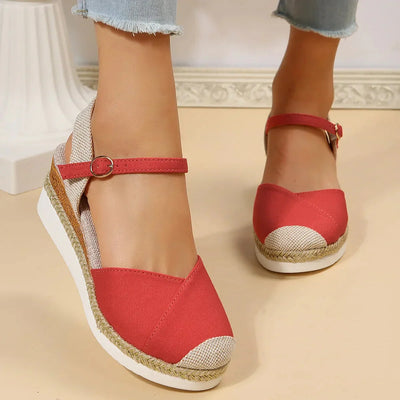 Courtney Closed Toe Wedge Orthopedic Sandals