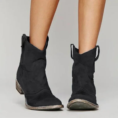 Chloe™ | Vintage Cowboy Ankle Boots