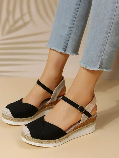 Courtney Closed Toe Wedge Orthopedic Sandals