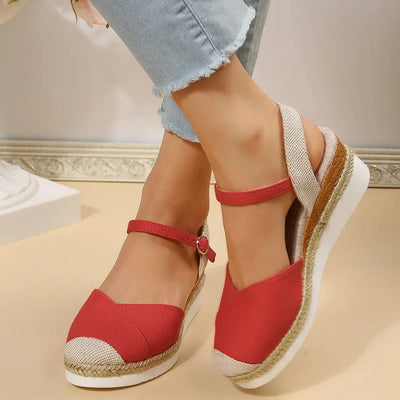 Courtney Closed Toe Wedge Orthopedic Sandals