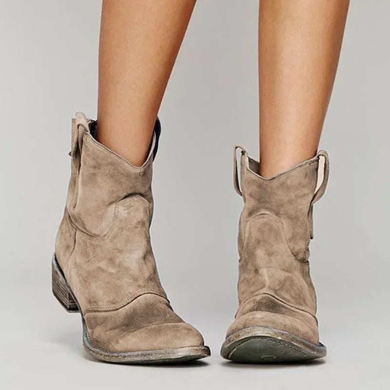 Chloe™ | Vintage Cowboy Ankle Boots