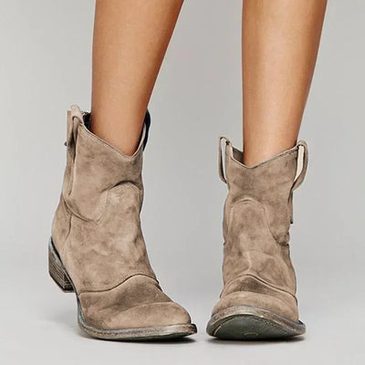 Chloe™ | Vintage Cowboy Ankle Boots