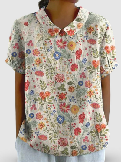 Pastoral Floral Art Print Shirt