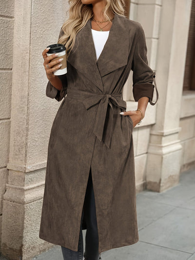 Bella™ | Stylish Vintage Brown Trench Coat
