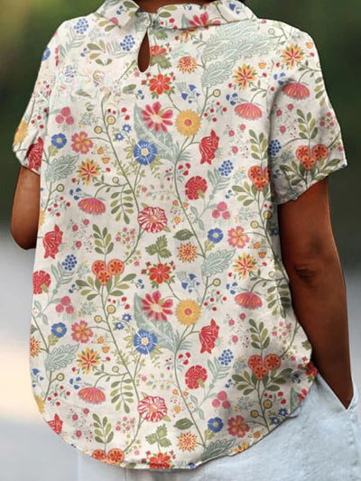 Pastoral Floral Art Print Shirt