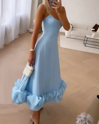 Liv Elegant Solid Color Slip Dress