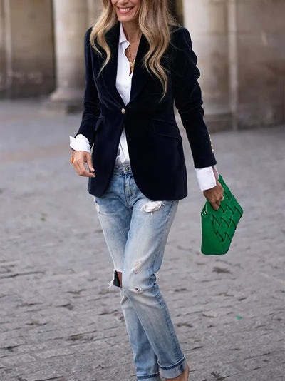 Caterina™ | Elegant Velvet Blazer