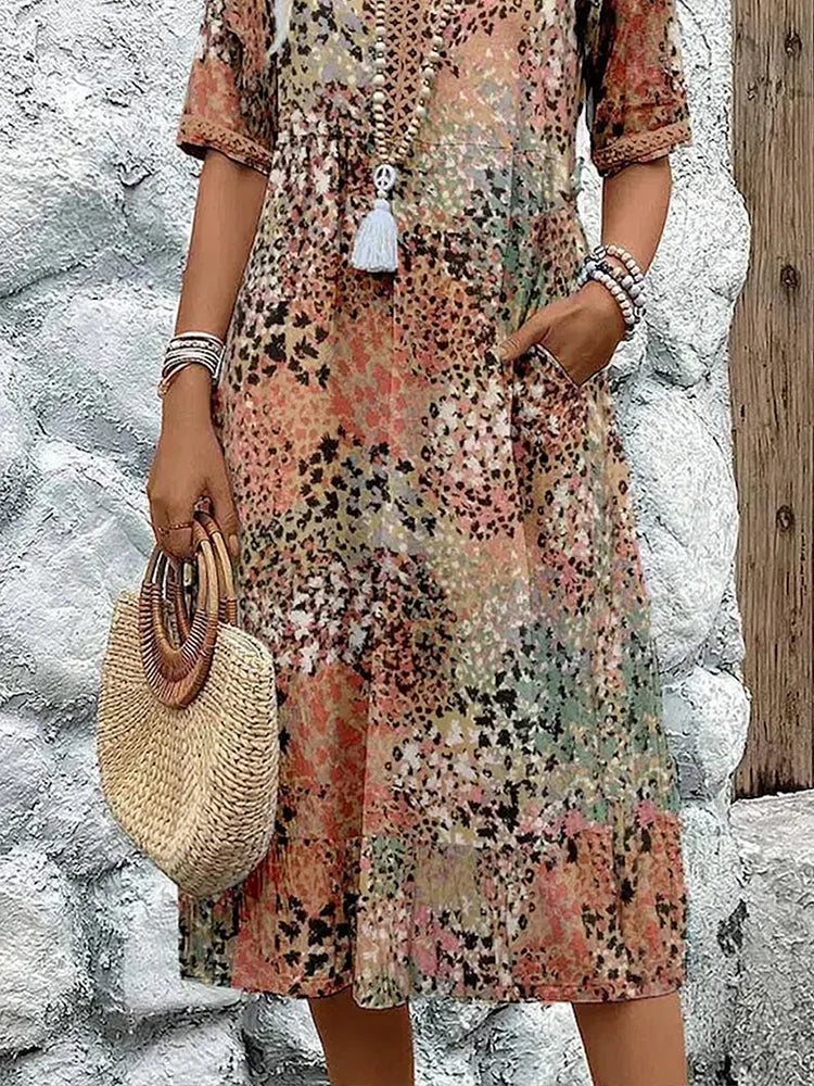 Harper - Vibrant Mid Length Dress