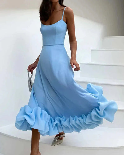 Liv Elegant Solid Color Slip Dress