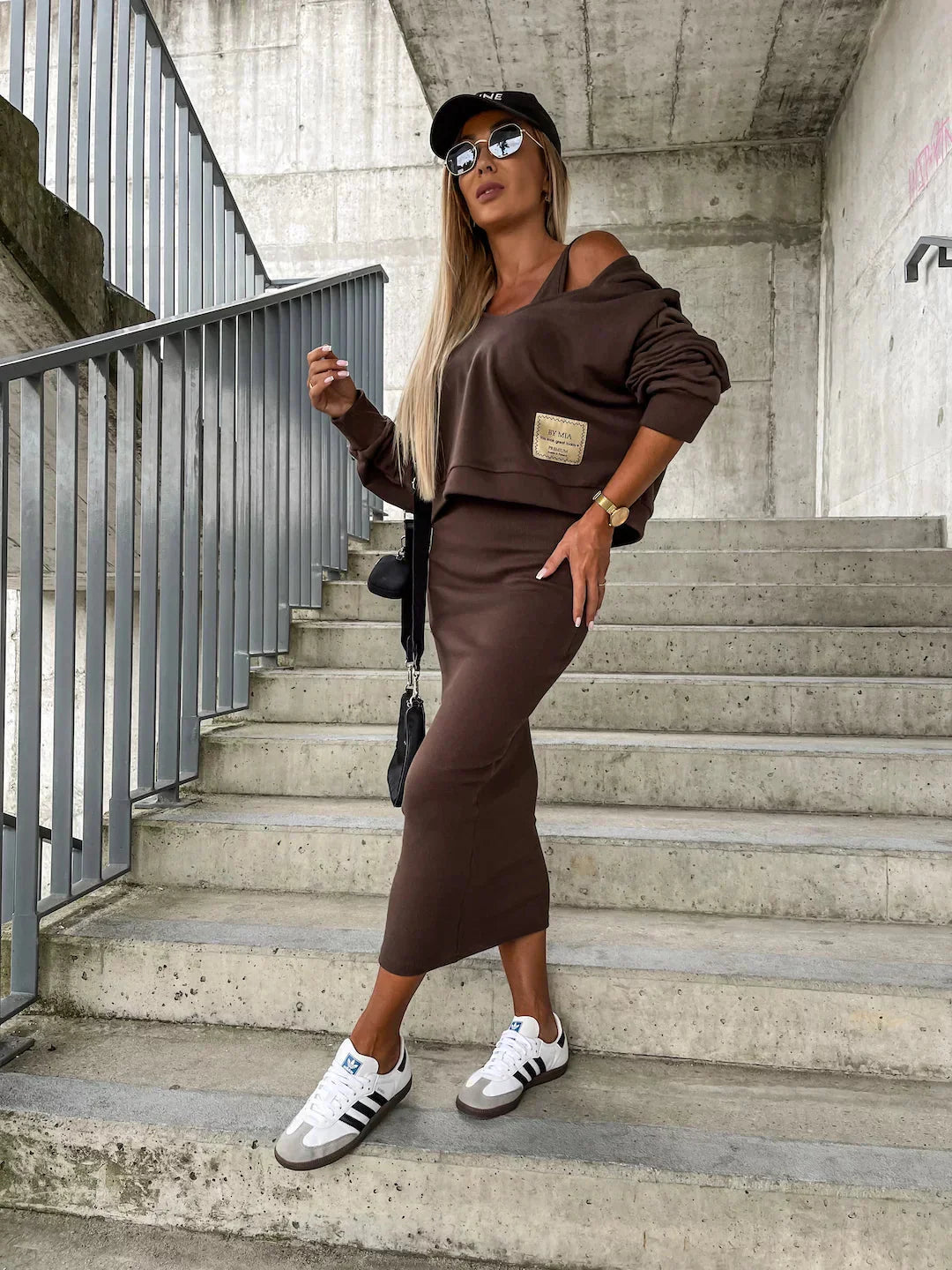 Juna Elegant Dress With Sweater