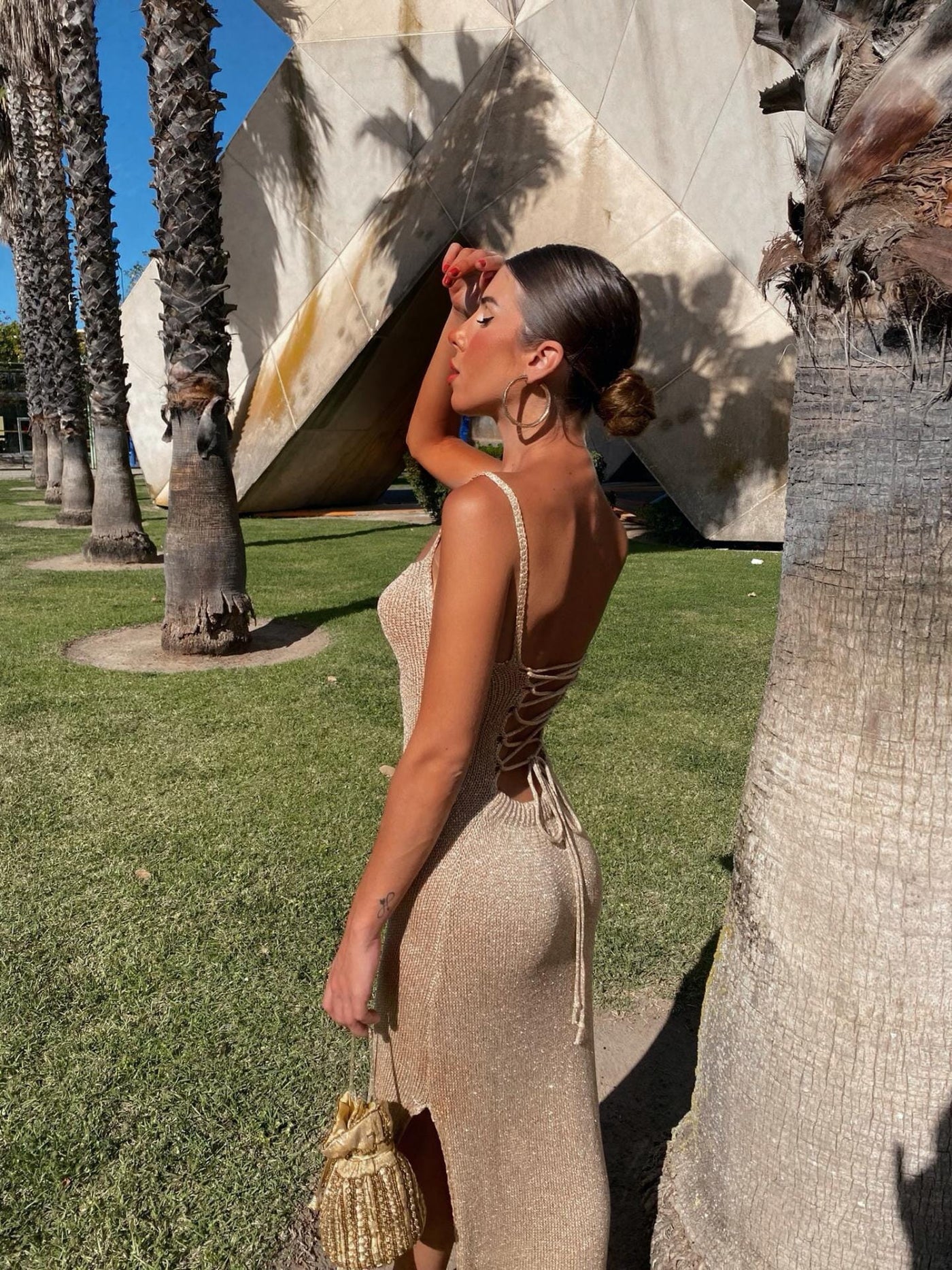Lara Elegant Dress with Open Back