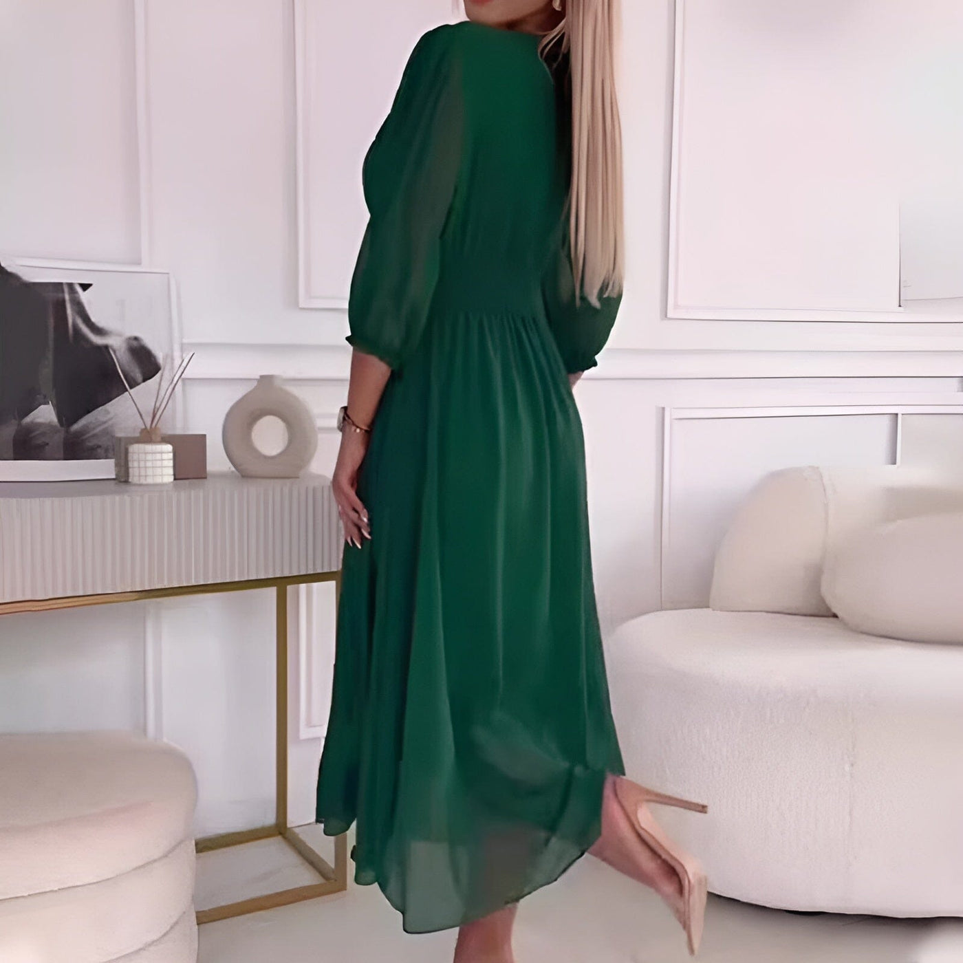 Farrah Light Silk Chiffon Dress