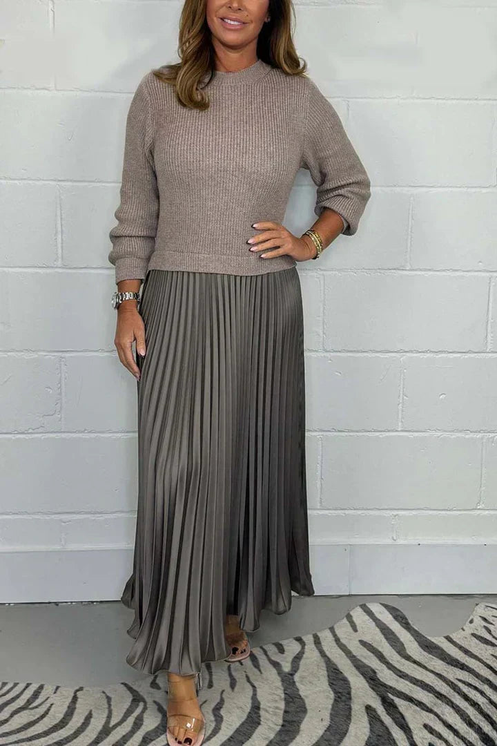 Claire - Elegant 2-in-1 Sweater Dress