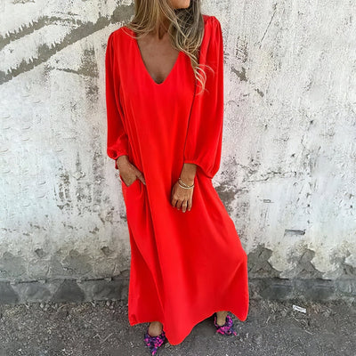 Pearl | Long Boho Dress with Pockets