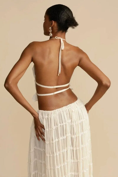 Esmee Backless Pleated Set