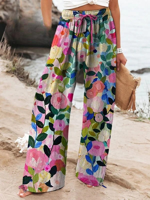 Colorful Spring Floral Garden Printed Shirt