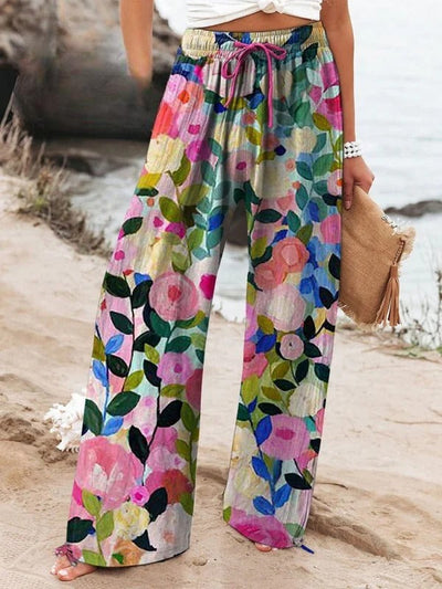 Colorful Spring Floral Garden Printed Shirt