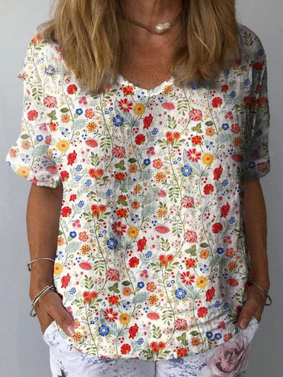 Pastoral Floral Art Print Shirt